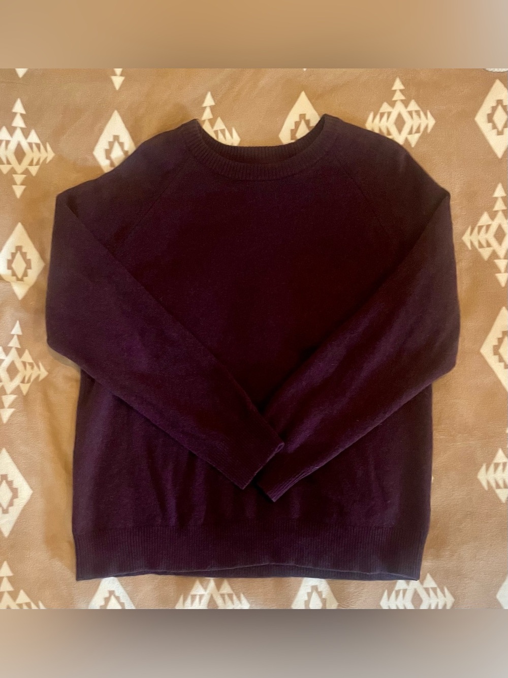 Goodthreads Men's XL Crewneck 100% Lambswool Sweater in Dark Plum